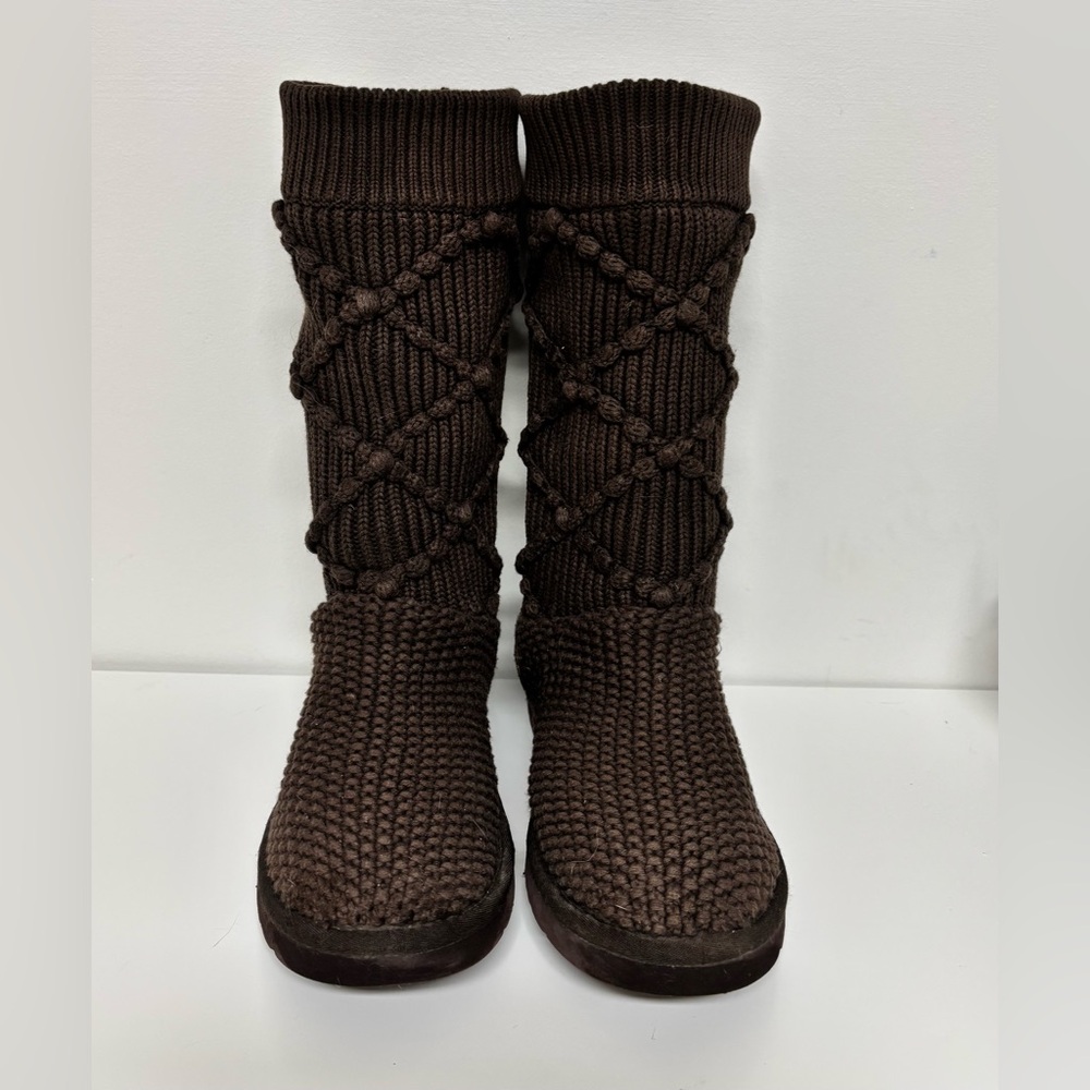UGG | Shoes | Ugg Australia Dark Brown Classic
Argyle Knit Tall
